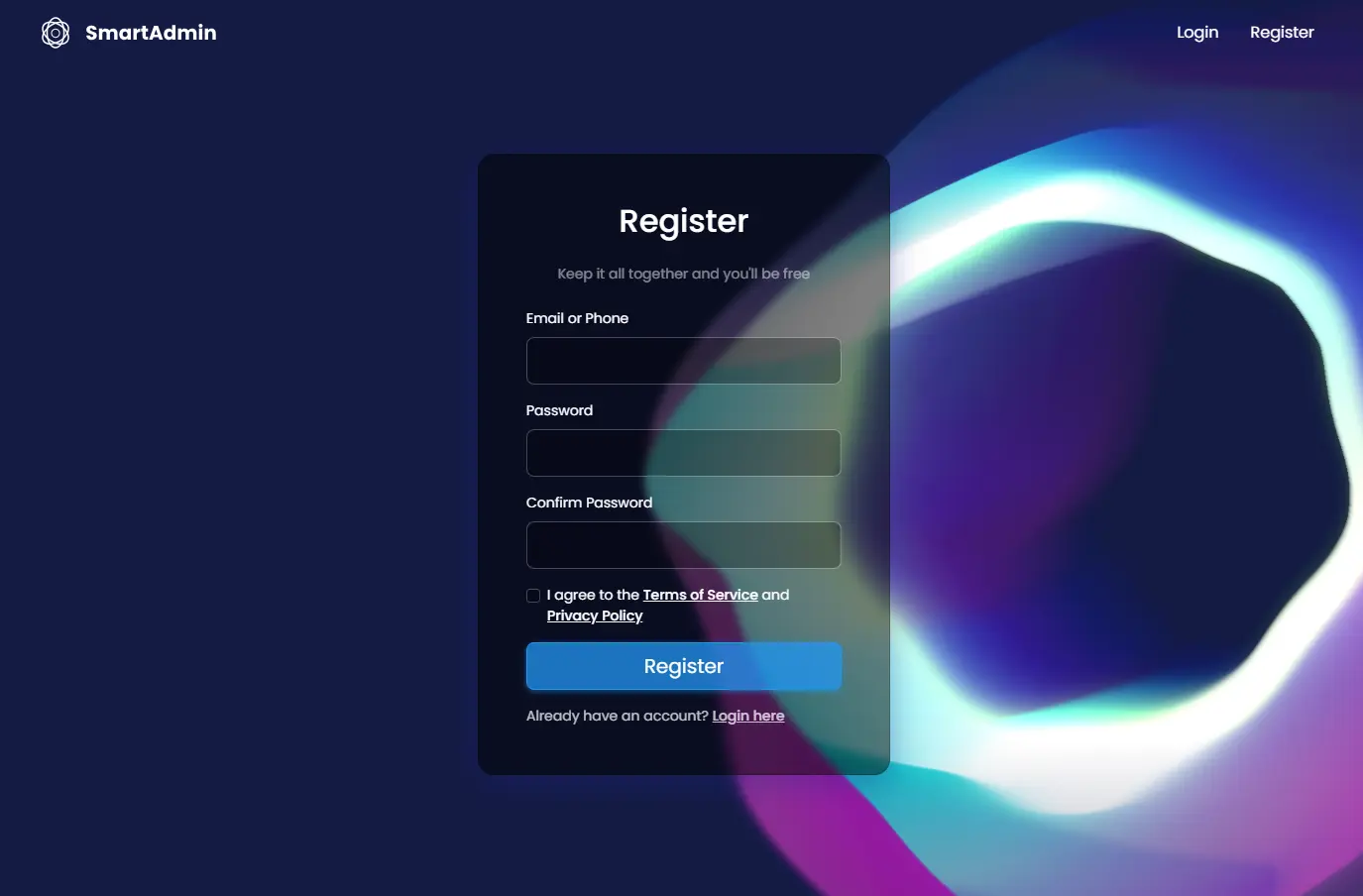 Register Page